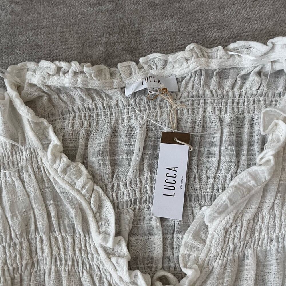 Lucca Couture Cream Puff long sleeve Dress - Picture 3 of 5